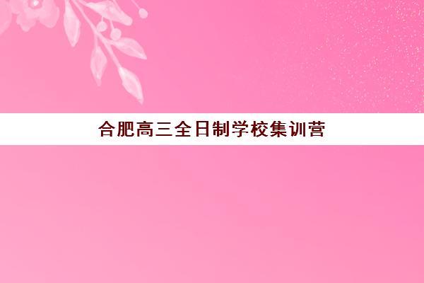 合肥高三全日制学校集训营哪家口碑好一点？2025年最新TOP5榜单与择校全攻略