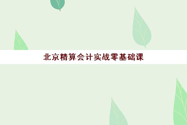 北京精算会计实战零基础课程优质机构TOP5推荐如何选择？2025年最新权威榜单、避坑指南与成功案例解析