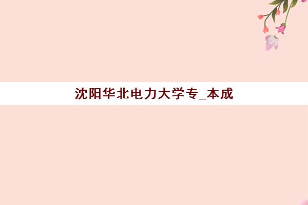 沈阳华北电力大学专_本成人高考课程辅导机构有哪些学校？2025年最新名单、择校指南与报名全攻略