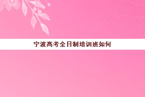 宁波高考全日制培训班如何选择，2025年最新排名与择校全攻略解析