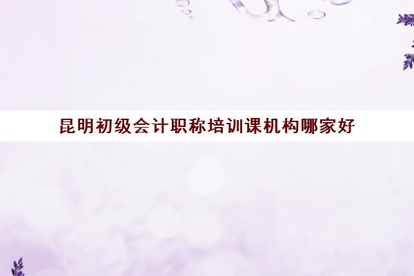 昆明初级会计职称培训课机构哪家好(实力排名)如何查询？2023年最新排名详情、择校标准与报名全指南