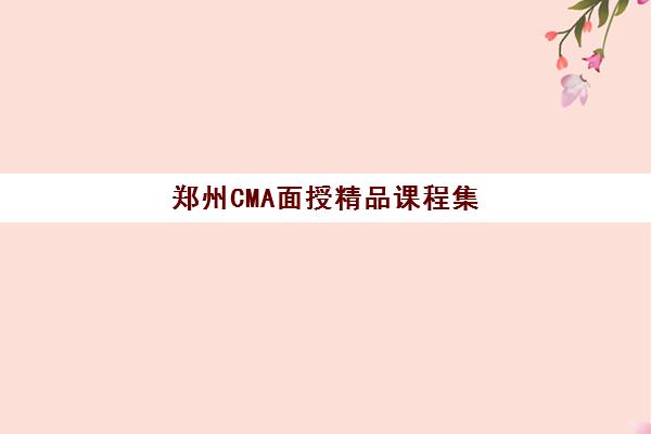 郑州CMA面授精品课程集中训练营有哪些选择？2025年寒假集训营课程对比与报名指南