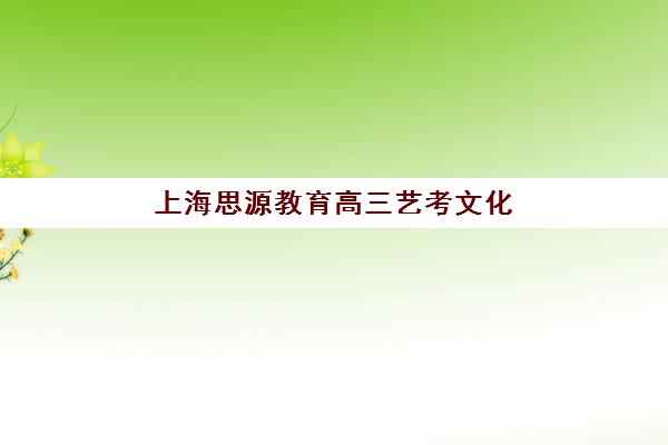 上海思源教育高三艺考文化课补习学校学费多少钱？2025年收费标准全面解析与择校实用指南