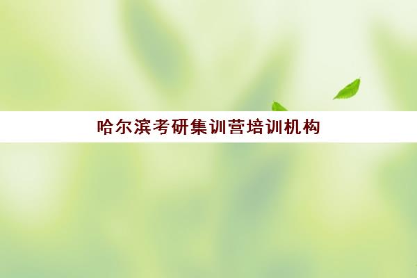 哈尔滨考研集训营培训机构比较厉害的培训机构有哪些？2025年最新TOP10排名、特色解析与择校全指南