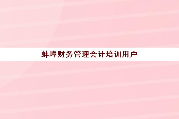 蚌埠财务管理会计培训用户推荐度TOP3如何选择？2025年最新用户口碑排名与择校全攻略