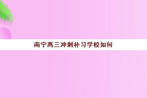 南宁高三冲刺补习学校如何选?2025年十大培训机构排名与择校全攻略 南宁高三冲刺补习学校如何选?2025年十大培训机构排名与择校全攻略