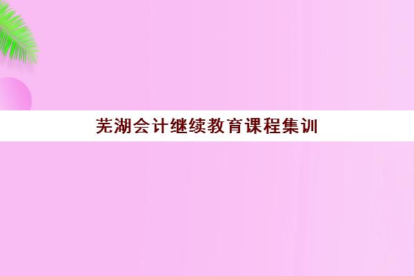 芜湖会计继续教育课程集训营哪家口碑好？2025年五大机构真实口碑排行榜、学员评价解析与选择全攻略