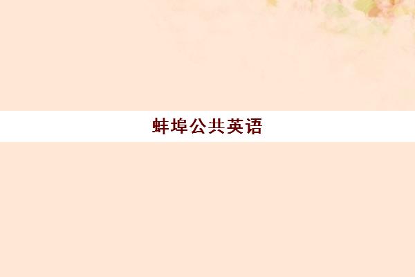 蚌埠公共英语(PETS)培训班哪个比较好？2025年机构综合评测、择校指南与备考全攻略