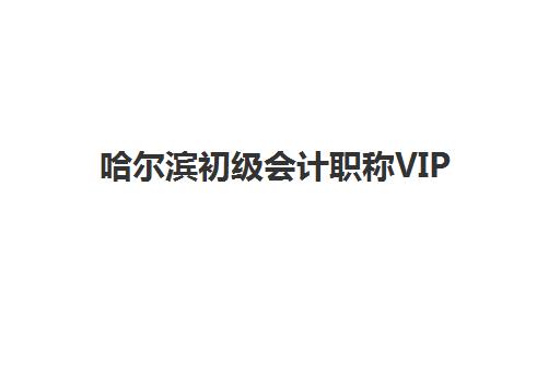哈尔滨初级会计职称VIP定制课程2025年时间公布：备考规划与班型选择全攻略
