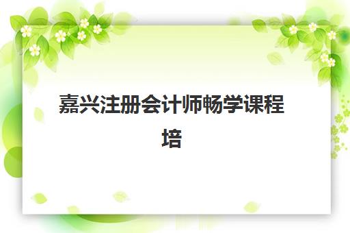 嘉兴注册会计师畅学课程培训学校排名前十如何选择？2025年最新机构实力对比与择校全攻略