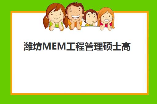 潍坊MEM工程管理硕士高端课程培训机构有哪些学校？2025年权威机构评测与择校全攻略