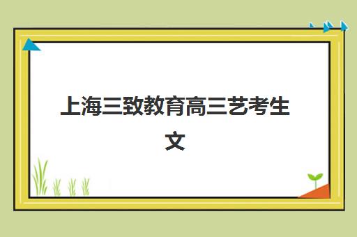 上海三致教育高三艺考生文化课集训班费用多少钱？2025年收费标准全面解析与高性价比选班策略实用指南