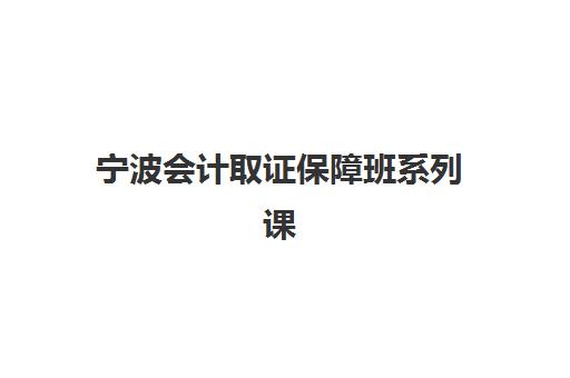 宁波会计取证保障班系列课程垂直领域TOP10有哪些？2023年最新排名解析、课程对比与选择指南全攻略