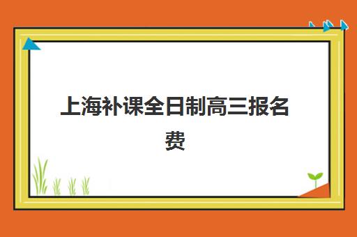 上海补课全日制高三报名费多少钱2025？最新费用明细与择校省钱全攻略
